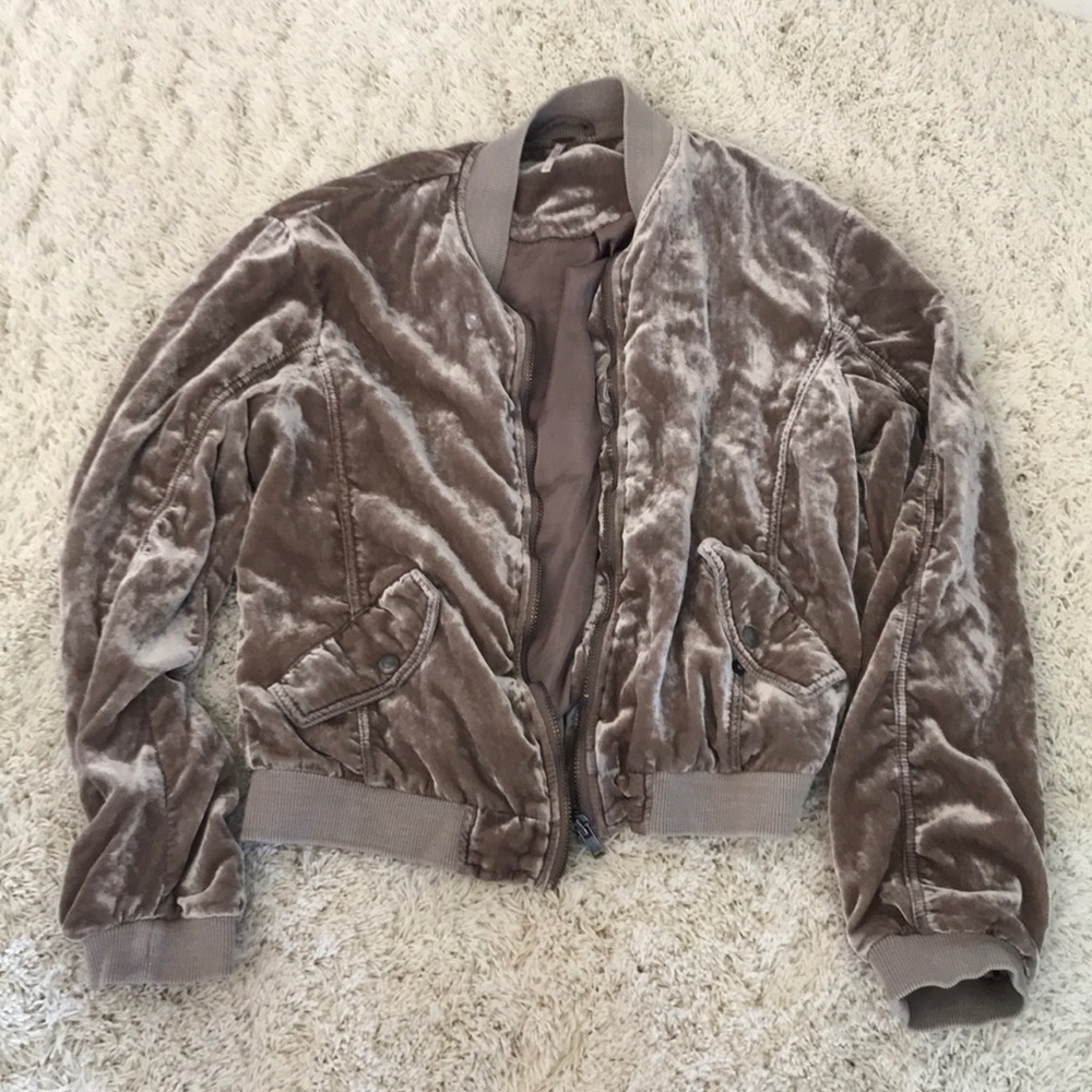 Free People Velvet Bomber